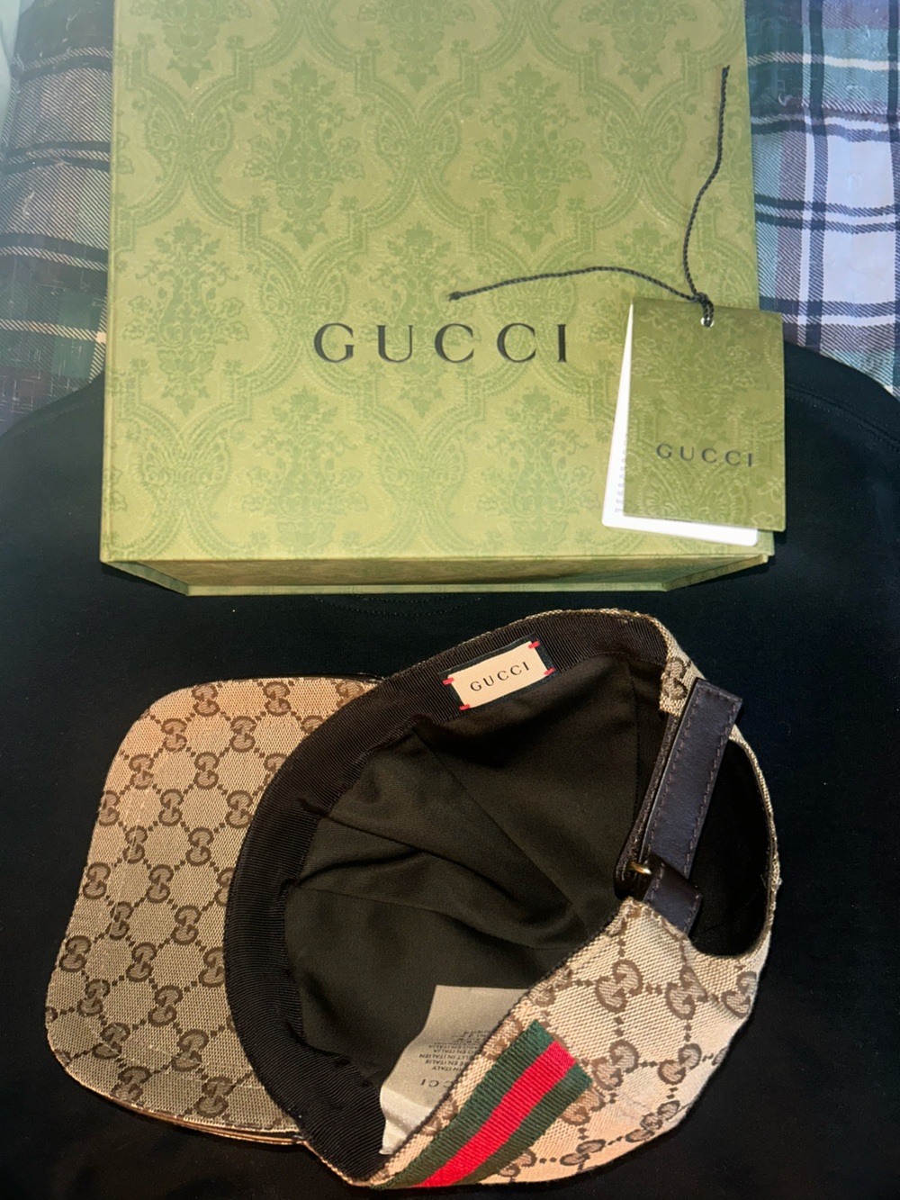 Authentic Gucci GG Baseball Hat with Web Stripe - BRAND NEW WITH TAGS - Picture 6 of 8